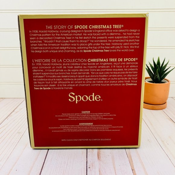 Spode Snow Globe Santa Christmas Tree 6.5" Musical We Wish You A Merry Christmas - Picture 3 of 9